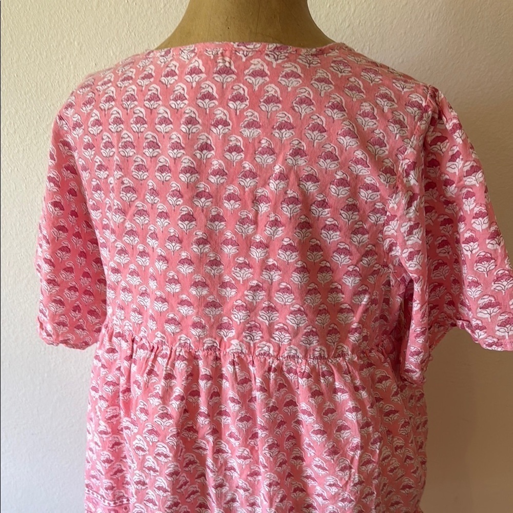 Marea sz L Pink Patterned Casita Dress cotton Tunic short Dress, great condition - Picture 2 of 12